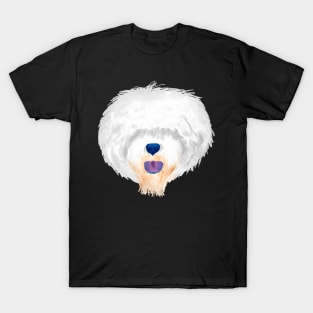 Old English Sheepdog dog face T-Shirt